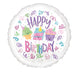 17" PKG HBD CHARACTERS CAKE ICE CREAM