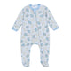 Blue Animal Crackers Zip Footie