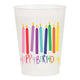 Birthday Cake Candles Frosted Cups - Set of 10