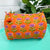 Quilted Makeup Bags | Cosmetic Toiletry Bag | Orange Floral