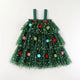 Christmas Glitter Stars Layered Tutu Dress