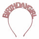 Pink Glitter Happy Birthday Girl Headband