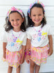 Girls Birthday Ruffle Skirt and Shirt Set
