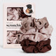 Satin Sleep Scrunchies 5pc- Cameo