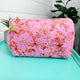 Pink Floral Quilted Makeup Bags | Cosmetic Toiletry Bag
