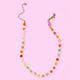 Beaded Necklace - Multi-Colored + Light Pink Beads - Sloan