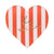 Striped Heart Cocktail Napkin