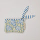 Floral Indigo Organic Cotton Zipped Pouch