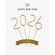 Mini 4" Gold "2026" Number Sparkler Wands Card - New Year's