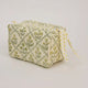 Floral Lattice Buttercream Organic Cotton Toiletry Bag (Small)