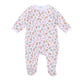 Frosted Wonderland Print Ruffle Footie - Pink