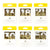 White & Gold Number Candle Set