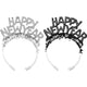 New Year's Eve Black OR Silver Foil Glitter Tiara
