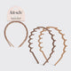 Recycled Plastic Zig Zag Headband 2pc - Neutral