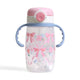 Ribbons & Roses Straw Cup with Snap-Close Lid