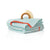 Two-Tone Gingham Aqua/Orange Towels 20x30