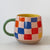 Rainbow Check Ceramic Mug