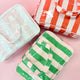 Colorful Stripe Wipeable Travel Cosmetic Case