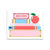Pink Bookworm Lunch Box Notes Notepad