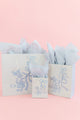 Watercolor Blue Floral Bows Gift Bag