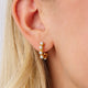 Bold Bezeled Pearl Hoop - Hypoallergenic, Flat Back
