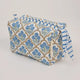 Trellis Indigo Organic Cotton Toiletry Bag (Small)