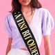 Tini Bit Older Sash - Black Satin Sash, Martini Party