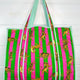 Handmade Quilted Tiger Print Tote | Large Cotton Tote Bag