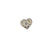 Mini Paisley Heart Claw Hair Clip