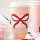 Red Bow On Pink To Go Cups