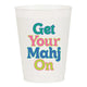 Get Your Mahj On Frosted Cups - Mahjong