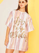 It's My Birthday Letter Sequin Tunic Top
