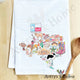 Texas State Icons Longhorn Kitchen Towel
