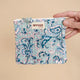 'dusty Blue Vines' Quilted Coin Pouch