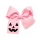 Jack-O-Lantern Hair Bow - Pink