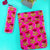 Pink Floral Book Sleeve Cover | Ebook Cover Case | Quilted Ebook Holder