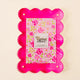Hot Pink Confetti Rectangle Scalloped Acrylic Frame