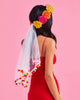Flower Pom Pom Veil