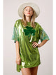 St.Patrick's Sequin Sleeve Foil Mini Dress