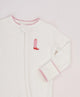 Pink Boot Pip Embroidered Zip Romper