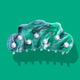 Turquoise + Pearl Claw Clip -