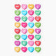 Candy Heart Puffy Stickers