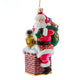 7"BELLISSIMO SANTA IN CHIMNEY ORN
