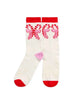 Candy Cane Bow Socks,Ivory