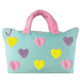 Hearts Color Block Overnight Bag