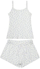 Blue Floral Pointelle Tank Top and Short Set