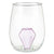 Diamond Stemless Wine Glass with Diamond Figurine