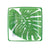 Green Palm Leaves Square Paper Salad & Dessert Plates