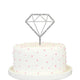 Diamond Icon Cake Topper (Silver Glitter)