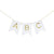 Gold Foil White Custom Letter Banner